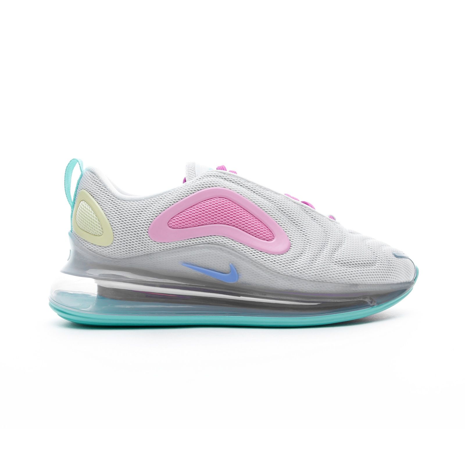 Nike Air Max 720, белый, розовый, голубой, желтый, нейлон, женские