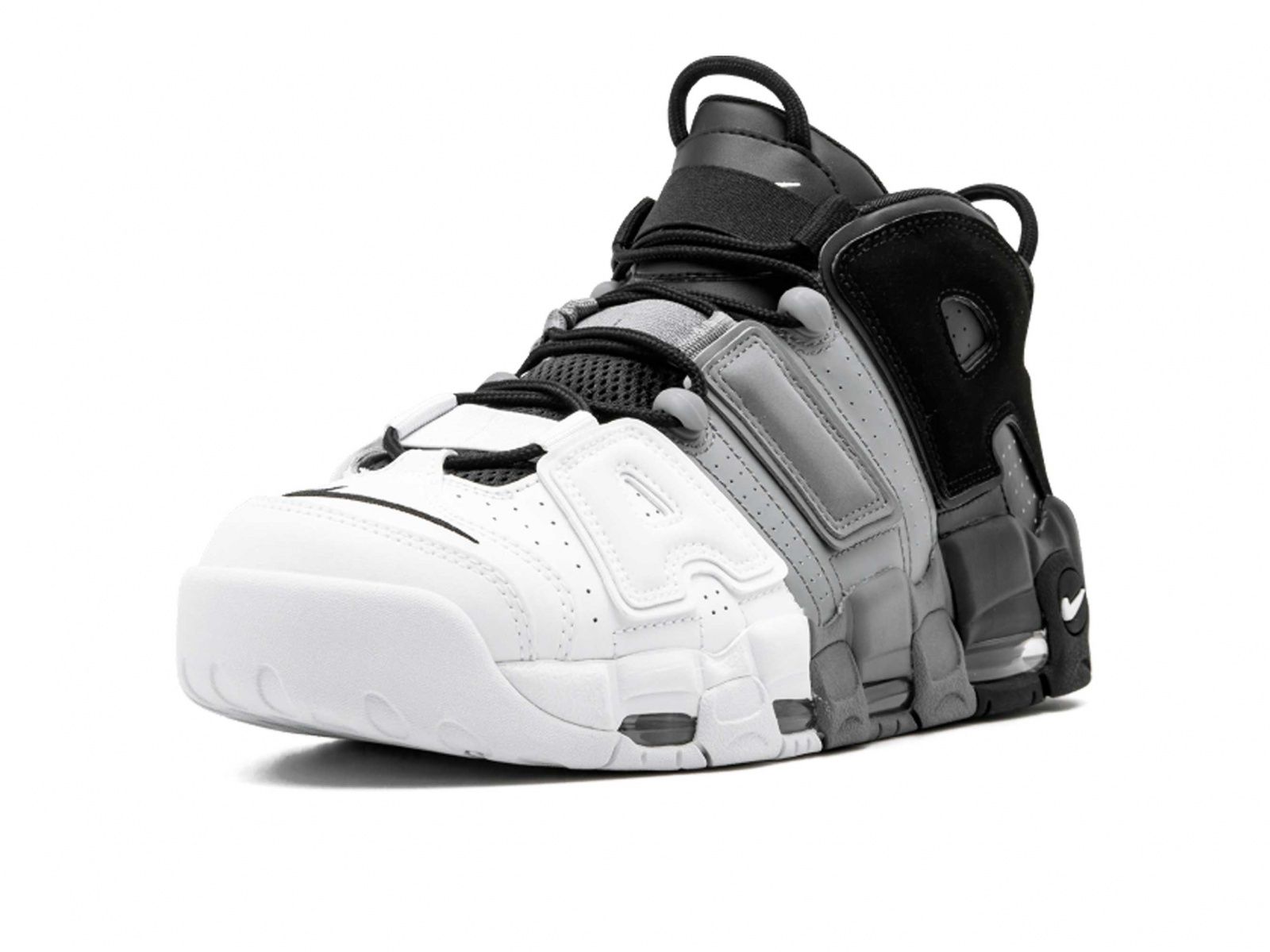 Nike Air More Uptempo White/Grey/Black, белый, серый, черный, нубук, мужские
