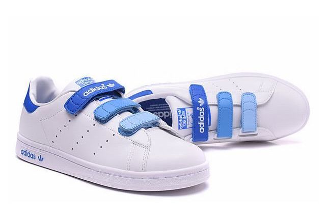 Adidas Stan Smith CF EF белые с синим (35-39)