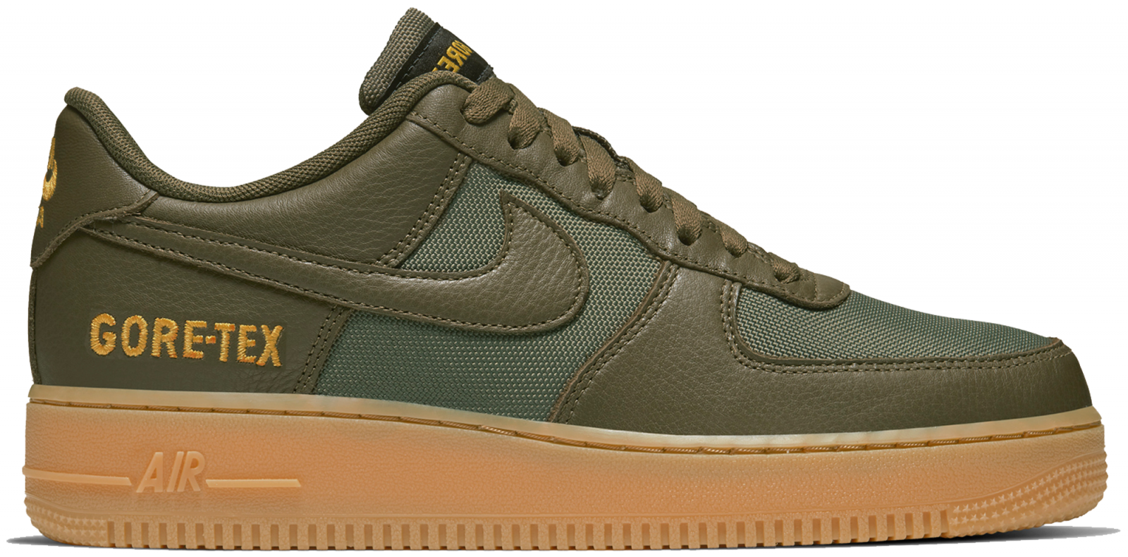 Nike Air Force 1 Low Gore-Tex, зеленый, кожа, нейлон, мужские