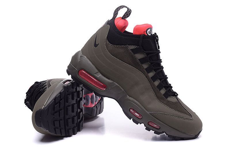Nike Air Max 95 Sneakerboot, хаки, кожа, мужские